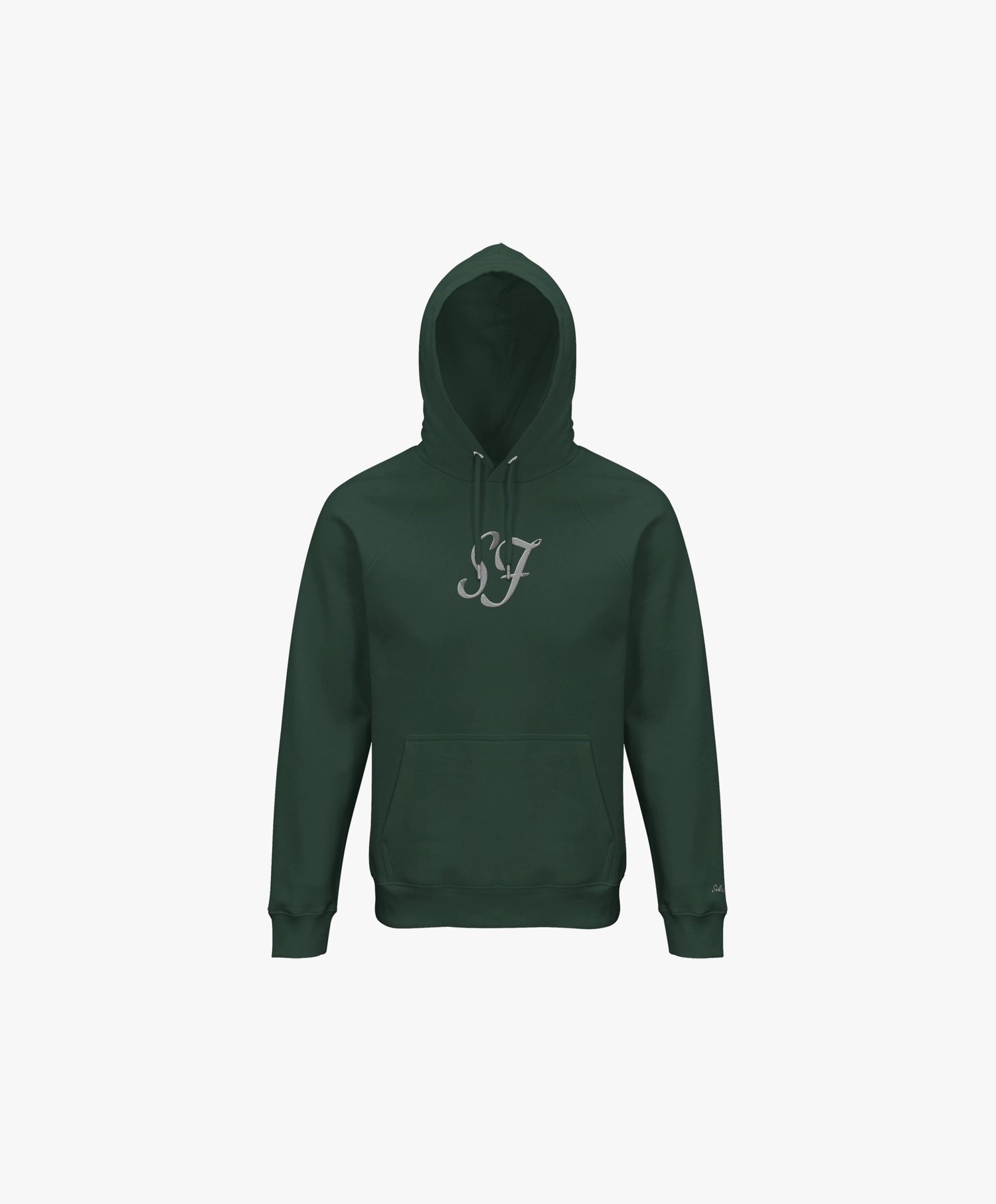 Sweatshirt à capuche vert profond | Logo Salut Fred