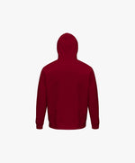 Vue de dos du hoodie bordeaux Salut Fred