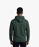 Vue de dos d’un homme portant le hoodie vert profond Salut Fred