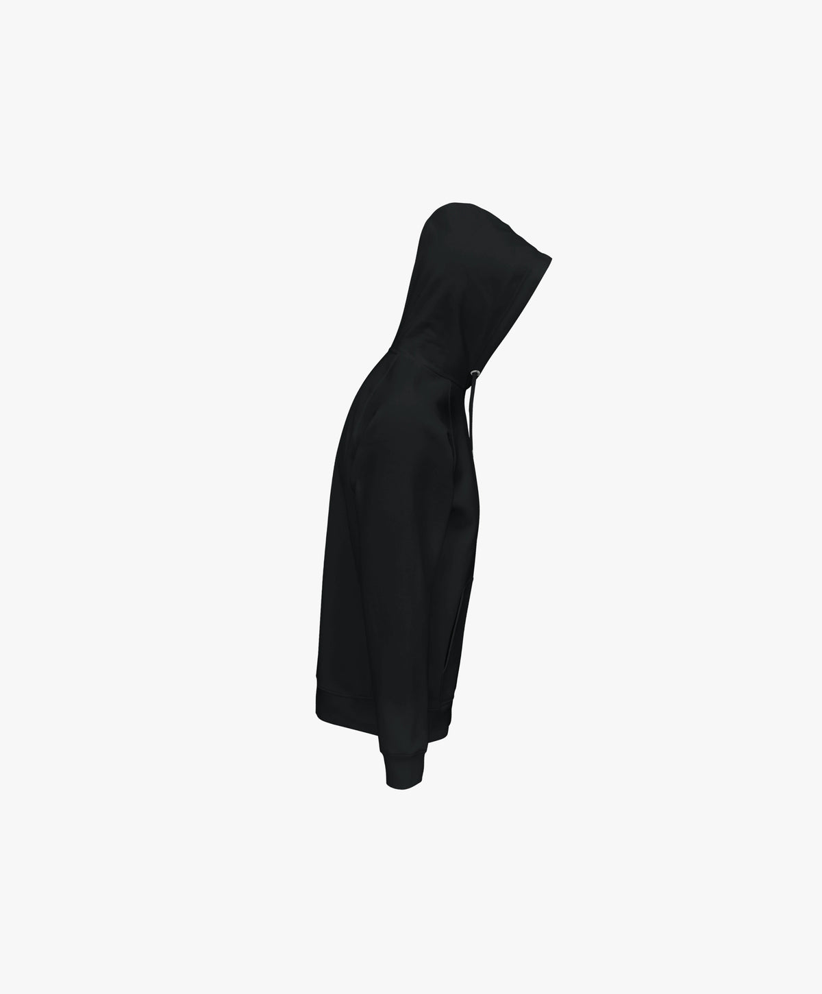 Vue côté droit du hoodie noir SF Monogramme Salut Fred