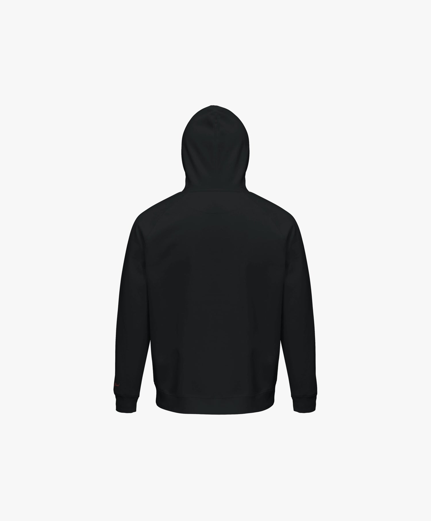 Vue de dos du hoodie noir SF Monogramme Salut Fred