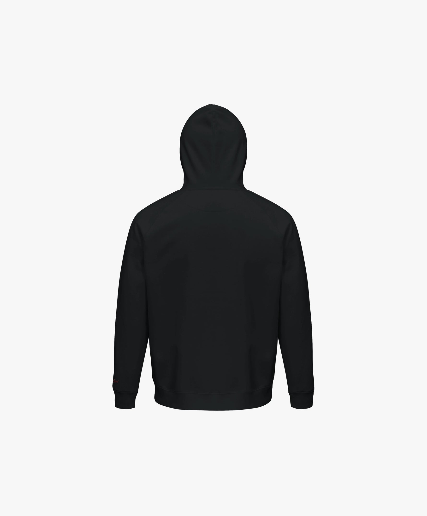 Vue de dos du hoodie noir SF Monogramme Salut Fred