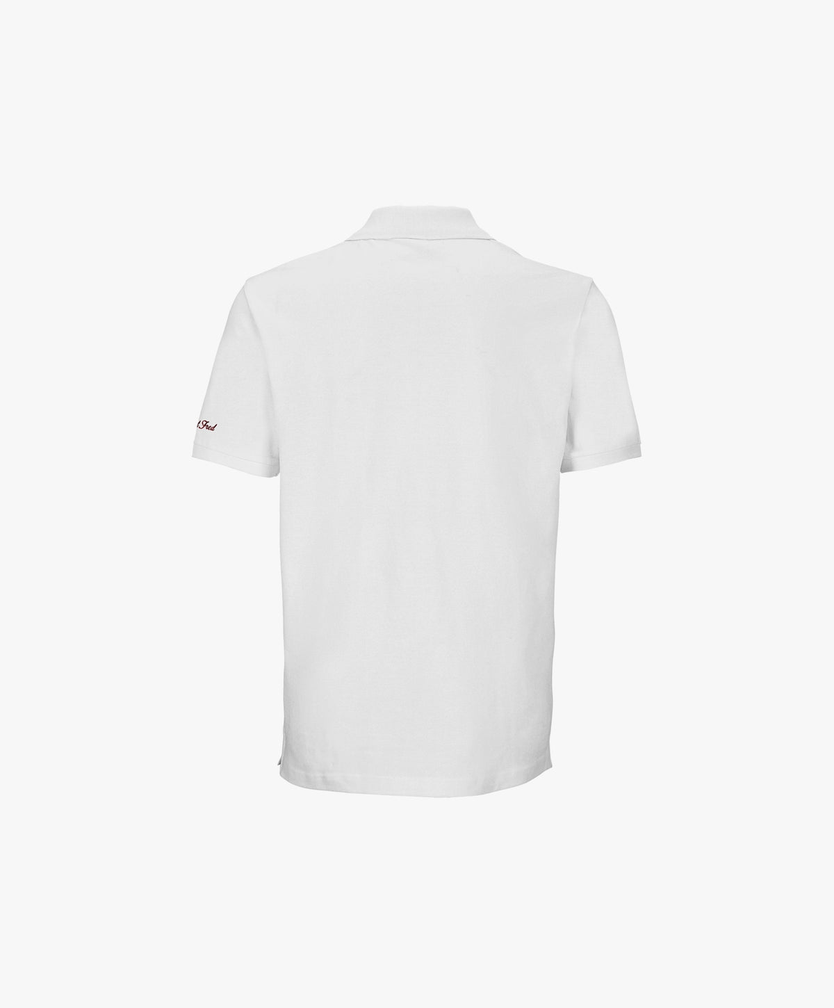 Vue de dos du polo blanc Salut Fred