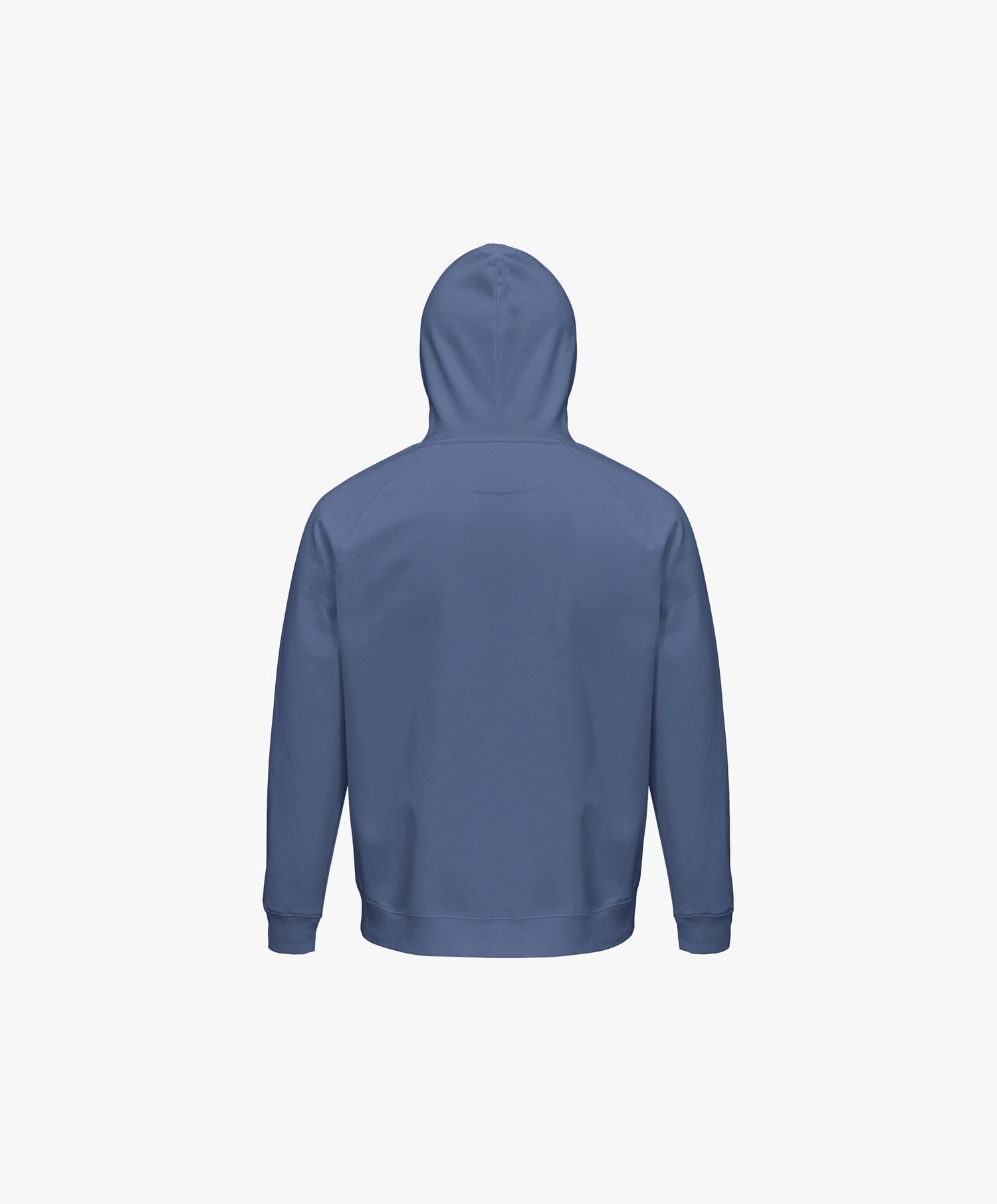 Vue de dos du hoodie bleu ardoise Salut Fred avec motif Rue de la Paix de la collection Rues de France