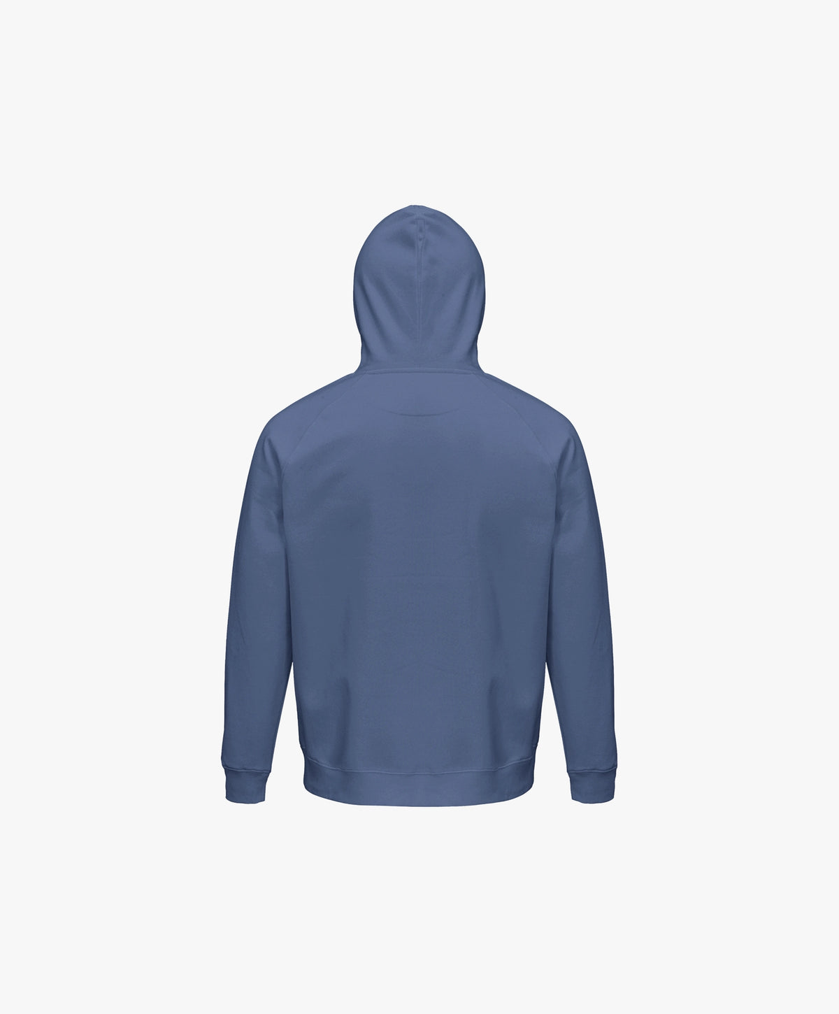 Vue de dos du hoodie bleu ardoise Salut Fred avec motif Rue Duquesne de la collection Rues de France