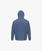 Vue de dos du hoodie bleu ardoise Salut Fred avec motif Rue Duquesne de la collection Rues de France