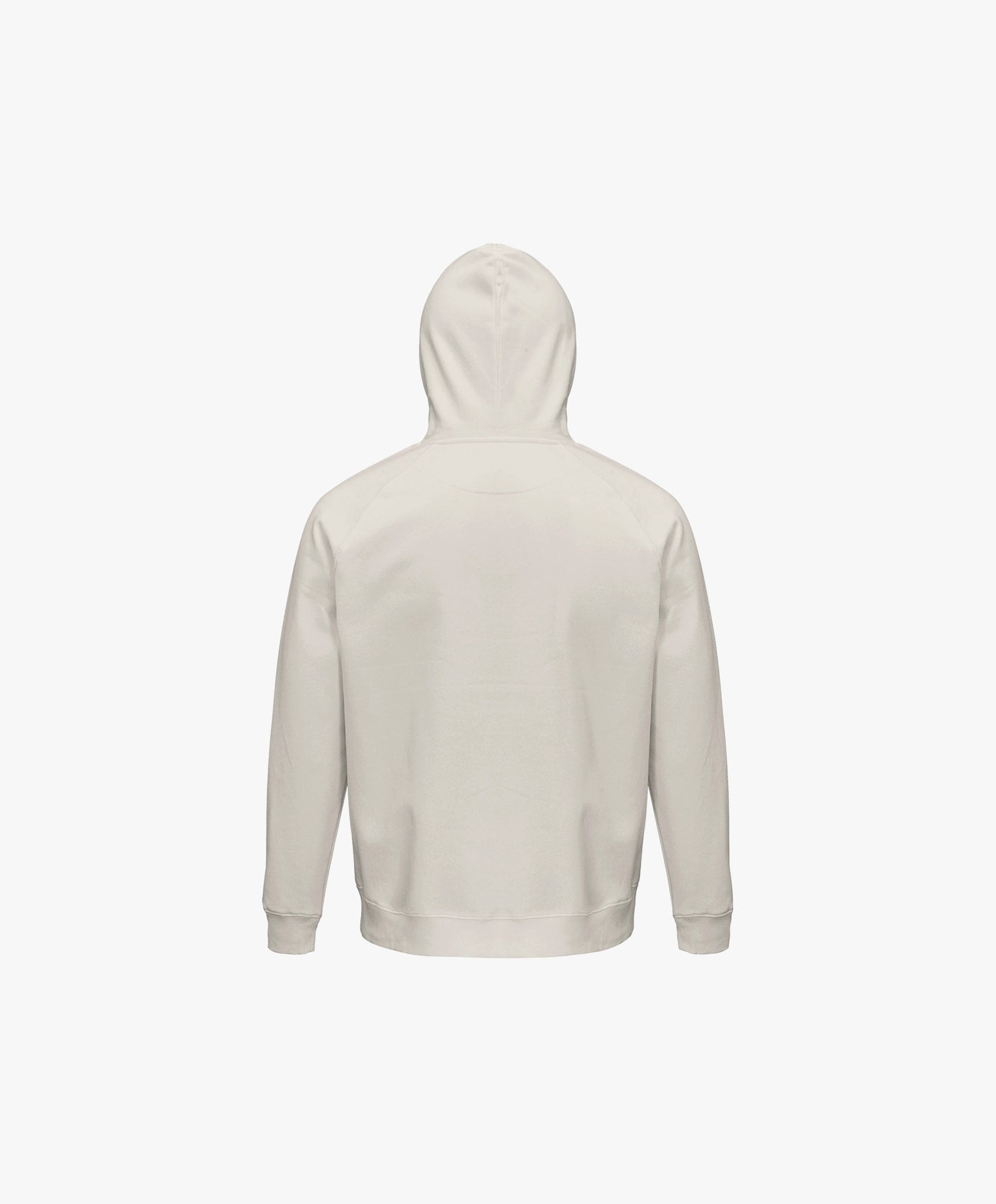 Vue de dos du hoodie écru Salut Fred avec motif Rue de la Paix de la collection Rues de France