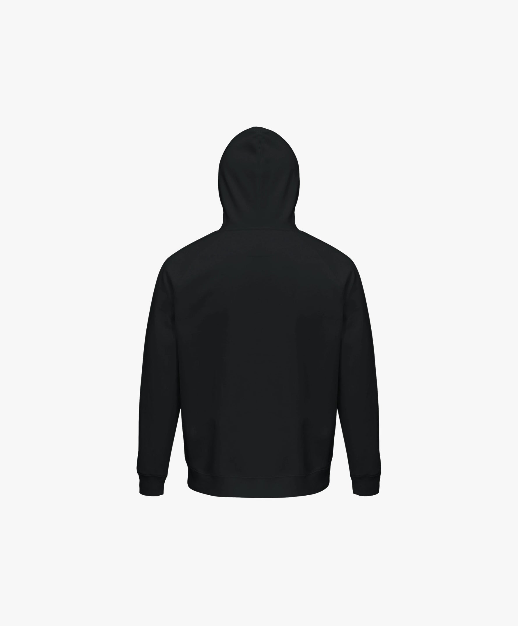Vue de dos du hoodie noir Salut Fred