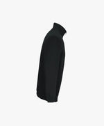 Vue côté gauche du sweatshirt à col zippé 1/4 noir Salut Fred de la collection Pride