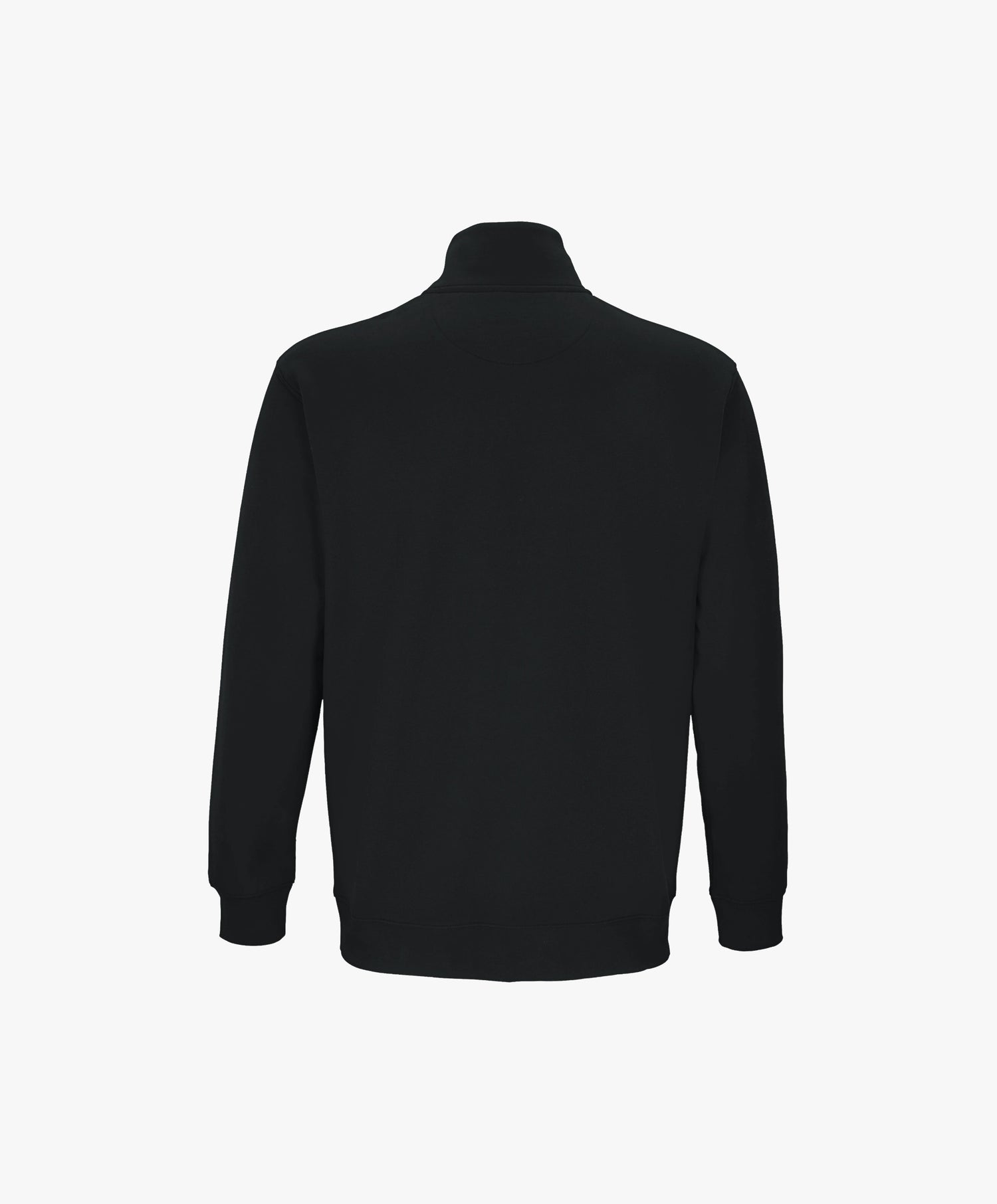 Vue de dos du sweatshirt à col zippé 1/4 noir Salut Fred de la collection Pride