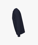 Vue côté gauche du sweatshirt bleu marine Salut Fred