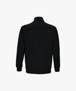 Vue de dos du sweatshirt à col zippé 1/4 noir SF Monogramme Salut Fred
