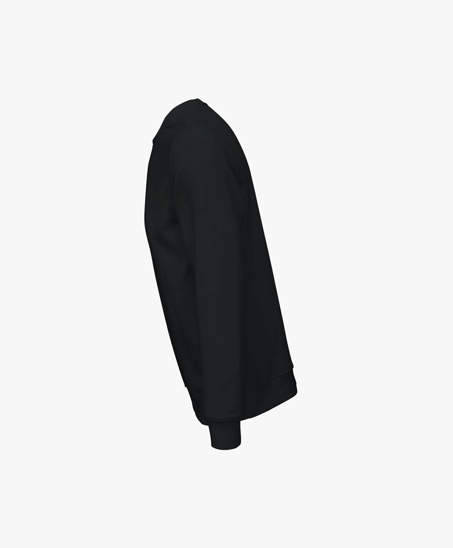 Vue côté gauche du sweatshirt noir Salut Fred
