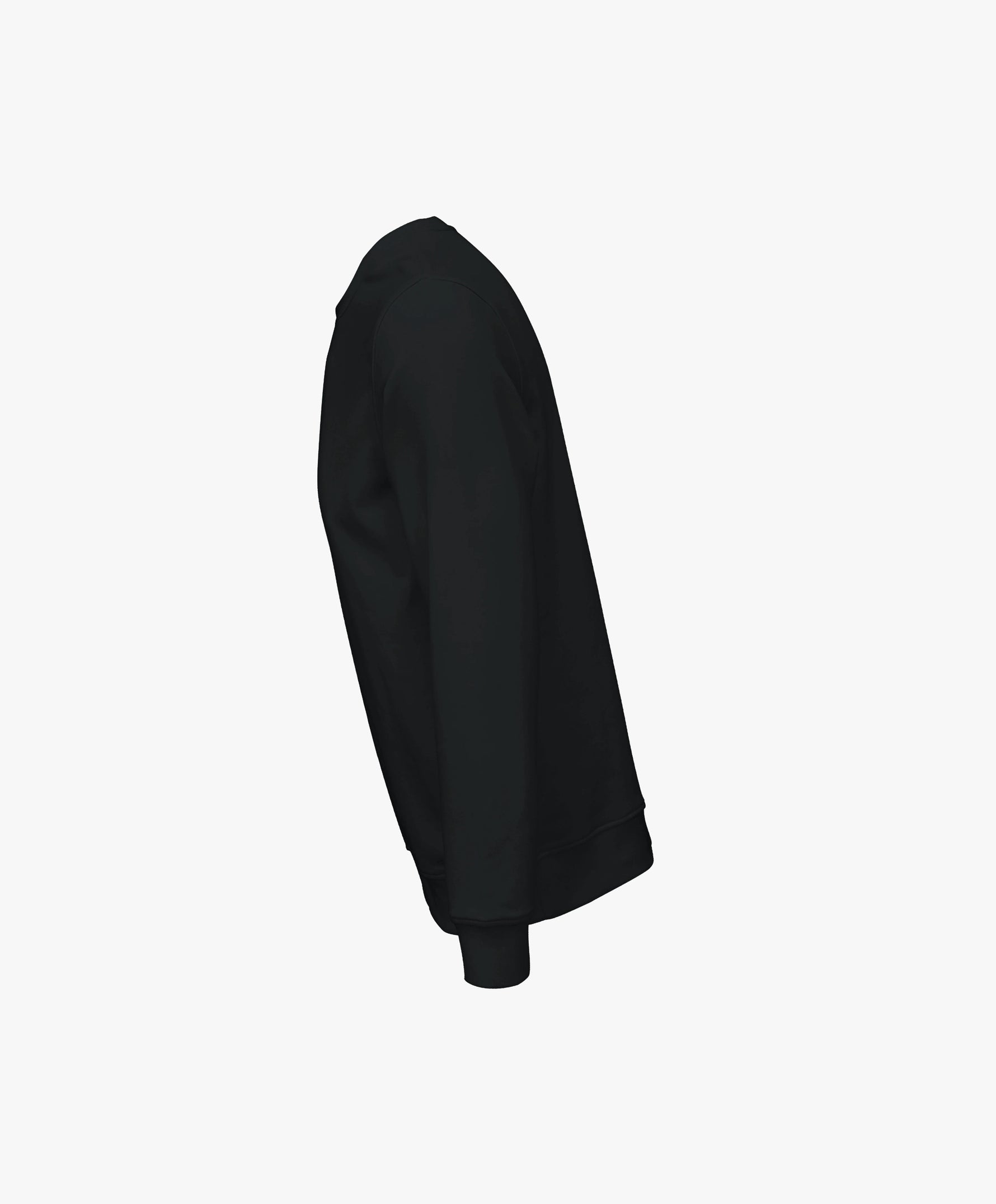 Vue côté gauche du sweatshirt noir Salut Fred