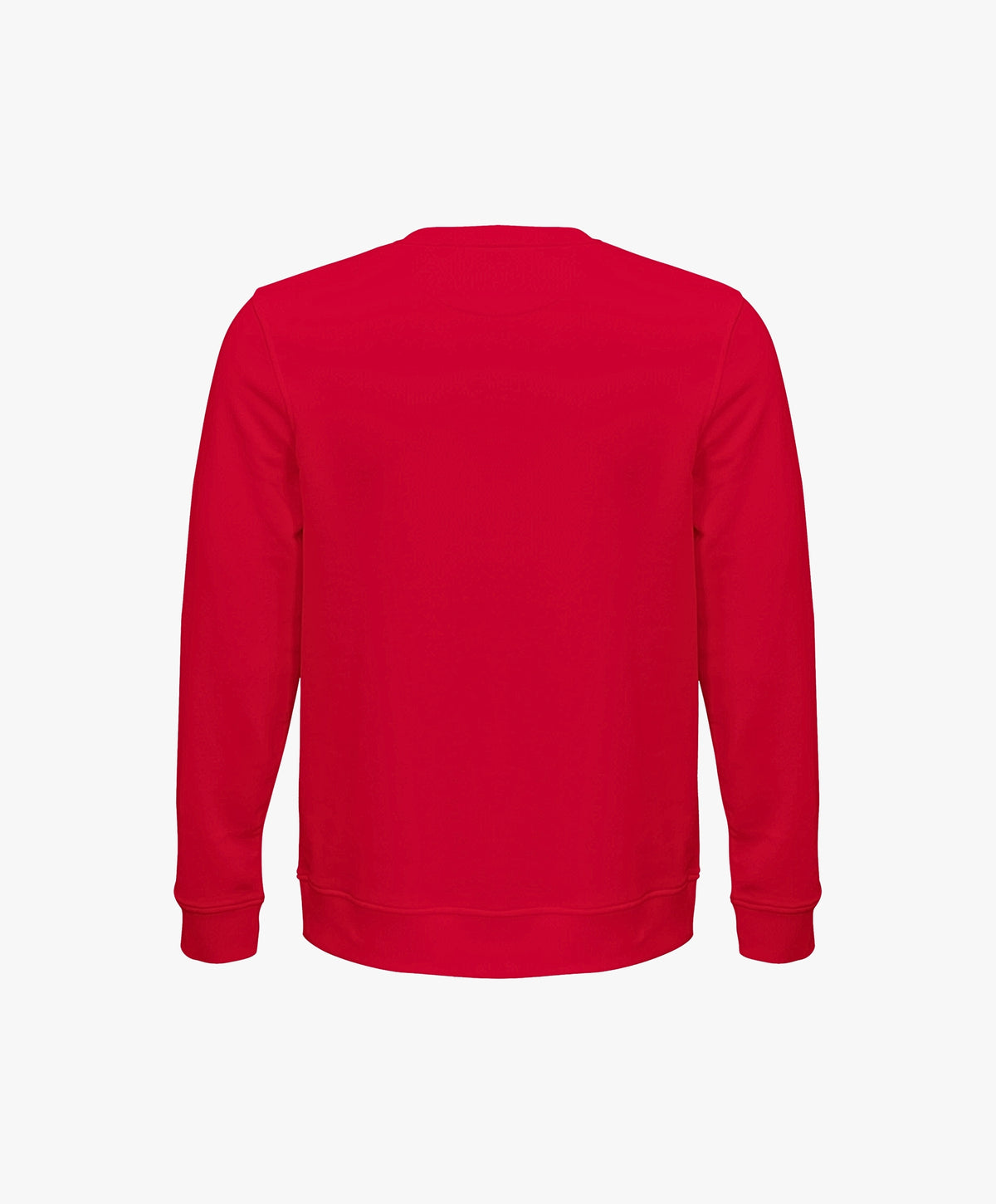 Vue de dos du sweatshirt rouge Salut Fred de la collection « This is not woke. You are just a dick. »