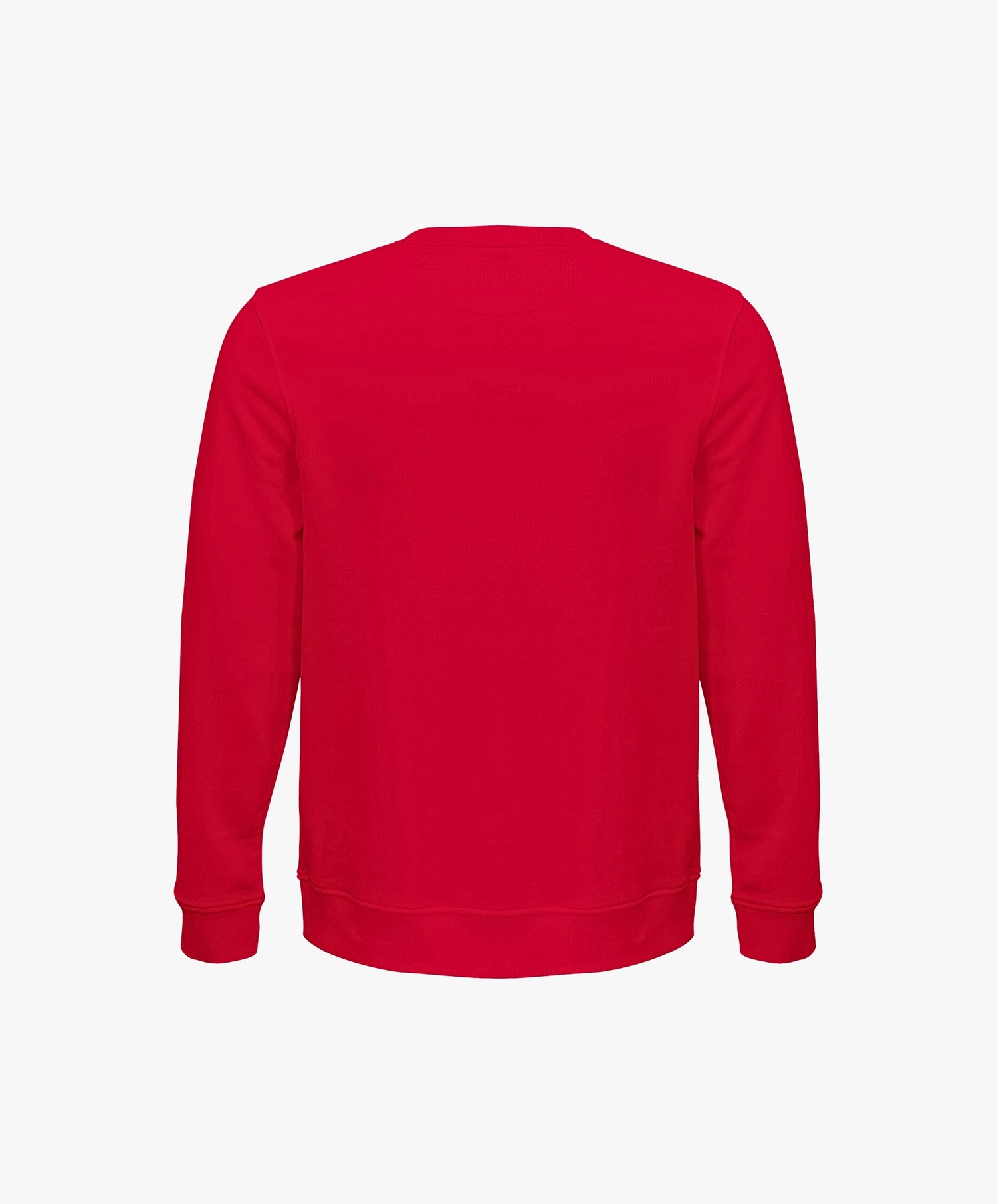 Vue de dos du sweatshirt rouge Salut Fred de la collection « This is not woke. You are just a dick. »