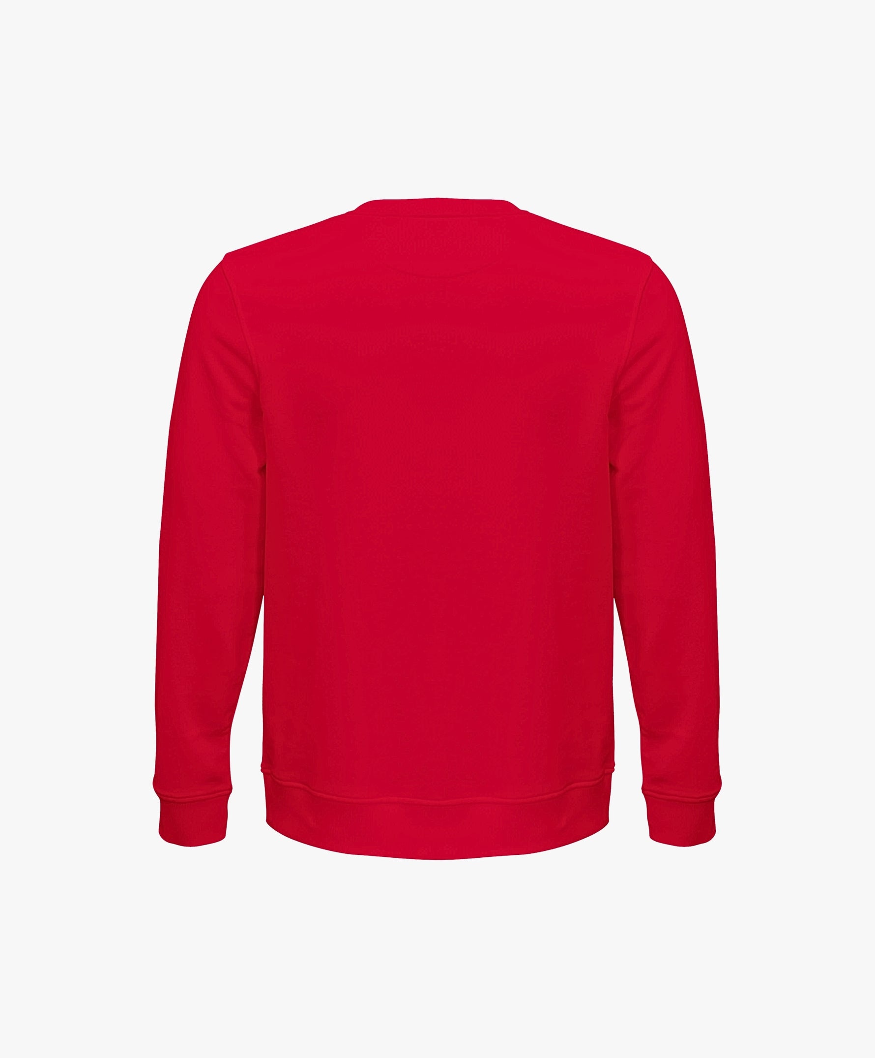 Vue de dos du sweatshirt rouge Salut Fred de la collection « This is not woke. You are just a dick. »