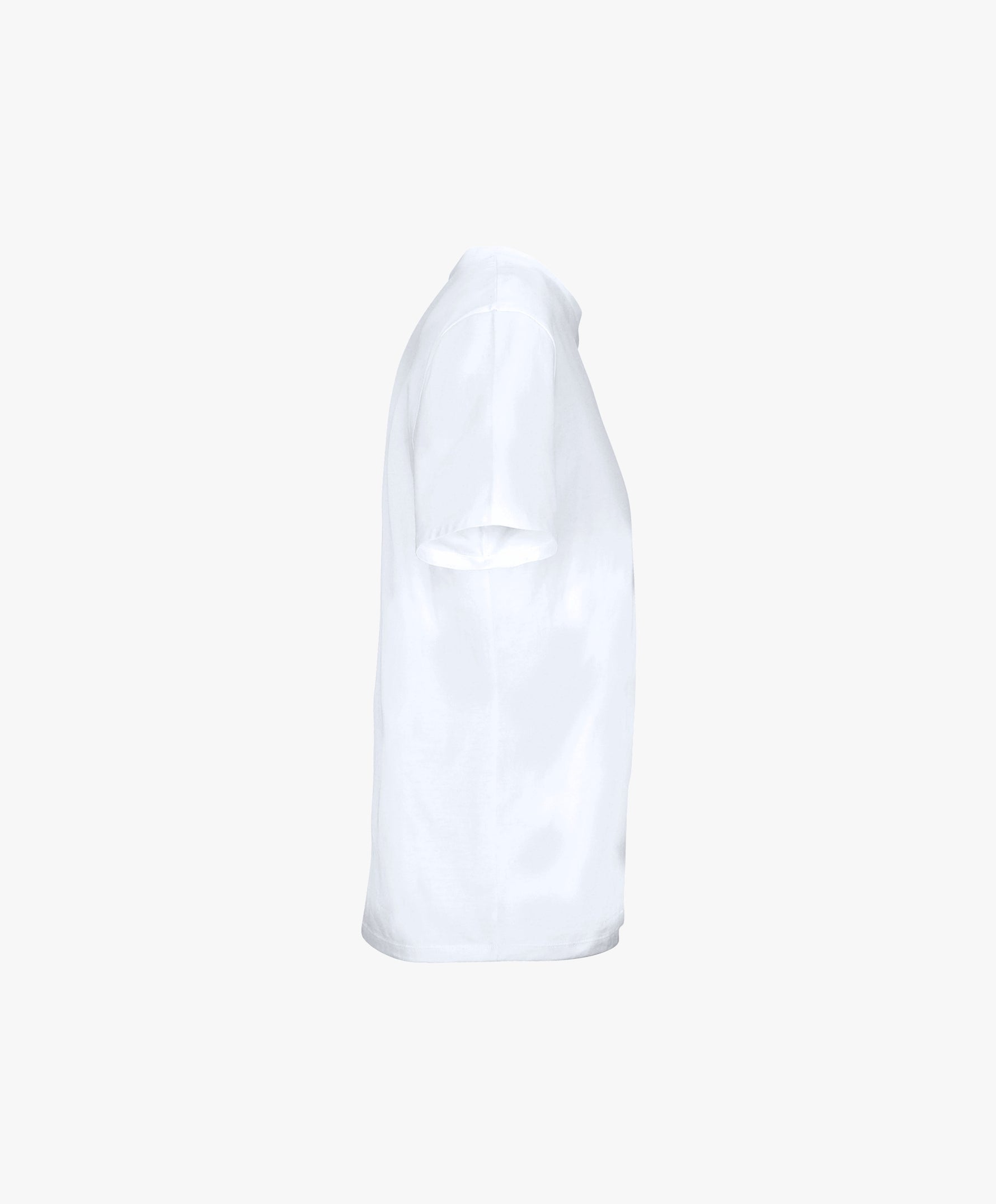 Vue côté droit du t-shirt classique blanc Salut Fred