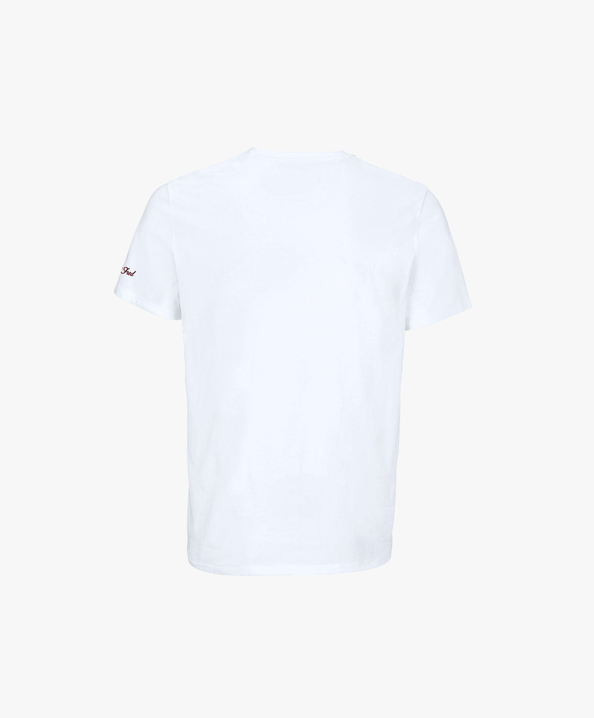 Vue de dos du t-shirt classique blanc Salut Fred