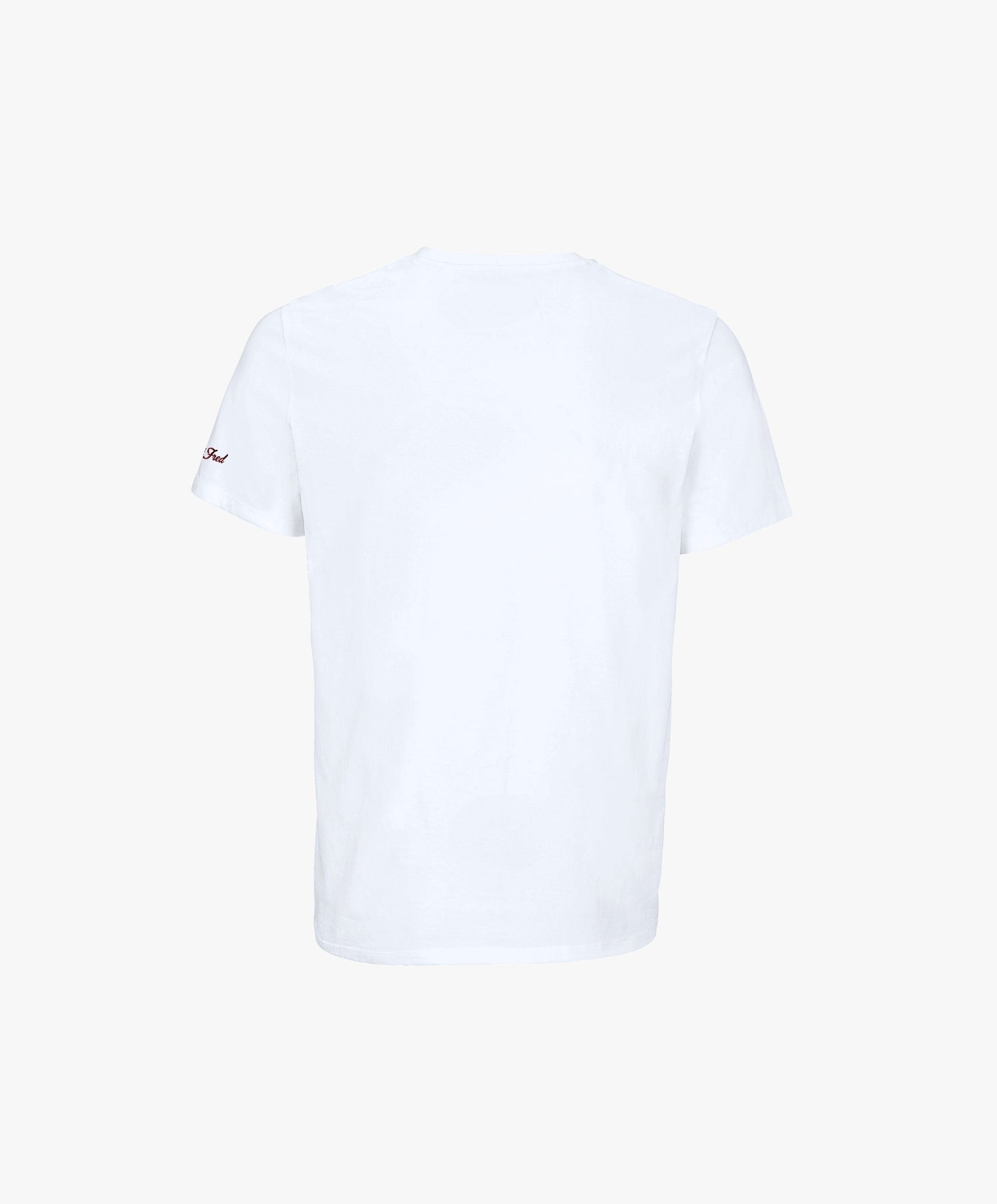 Vue de dos du t-shirt classique blanc Salut Fred
