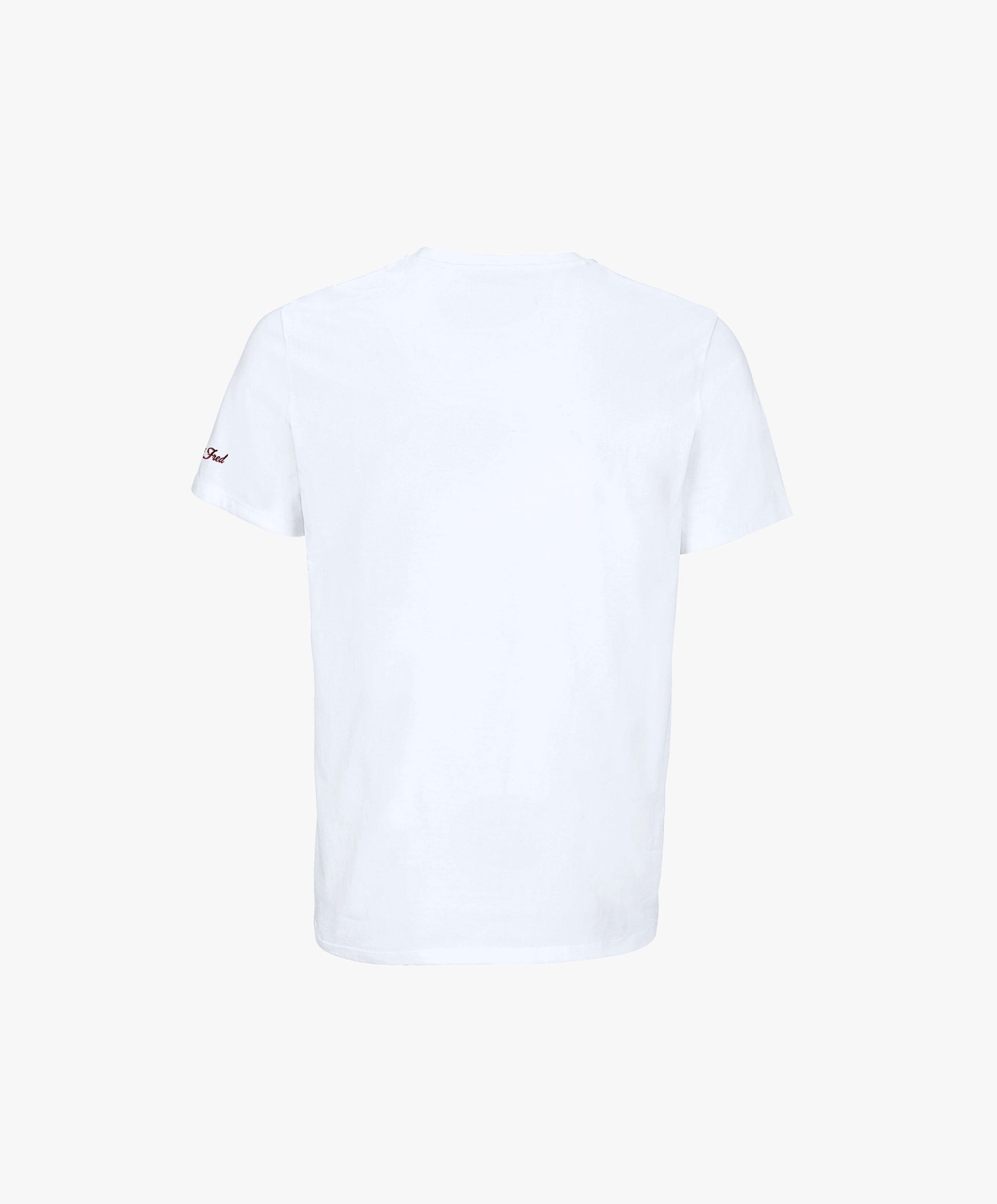 Vue de dos du t-shirt classique blanc Salut Fred