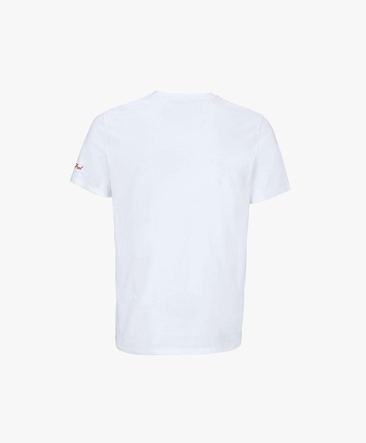 Vue de dos du t-shirt classique blanc Salut Fred de la collection Rues de France