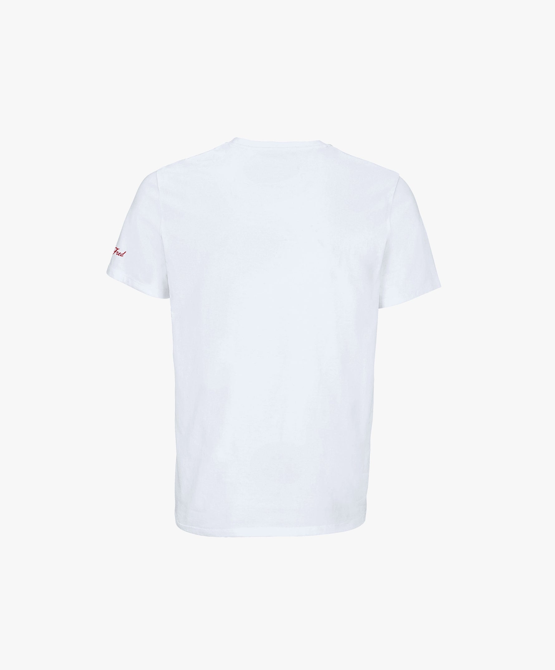 Vue de dos du t-shirt classique blanc Salut Fred de la collection Rues de France