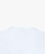 Vue extérieure du col du t-shirt classique blanc Salut Fred de la collection Rues de France