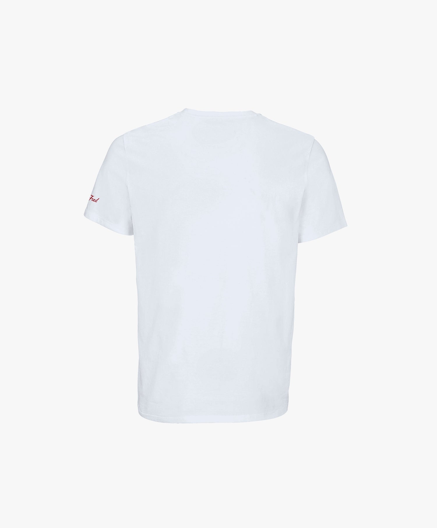 Vue de dos du t-shirt classique blanc Salut Fred de la collection Rues de France