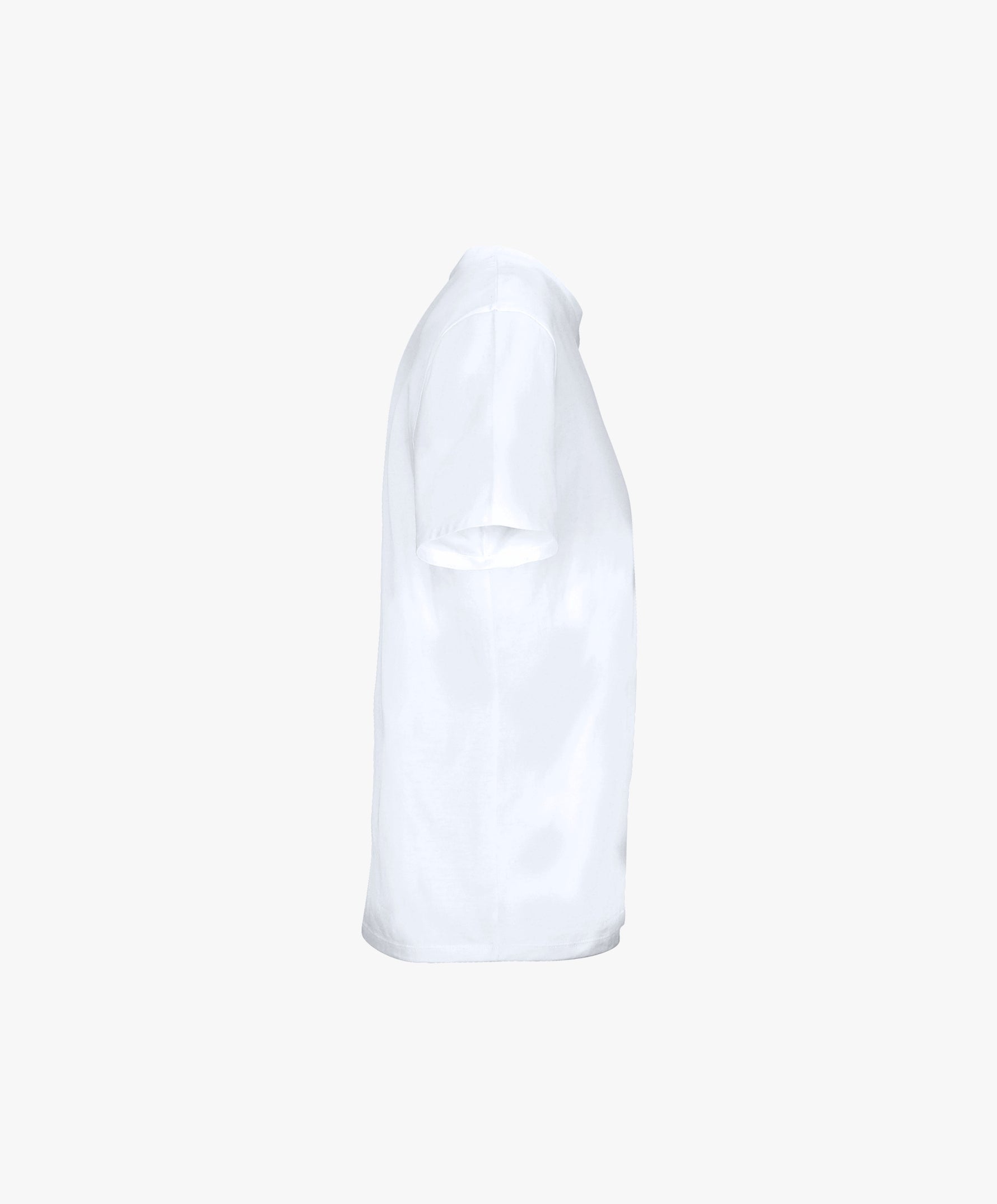 Vue côté droit du t-shirt classique blanc Salut Fred