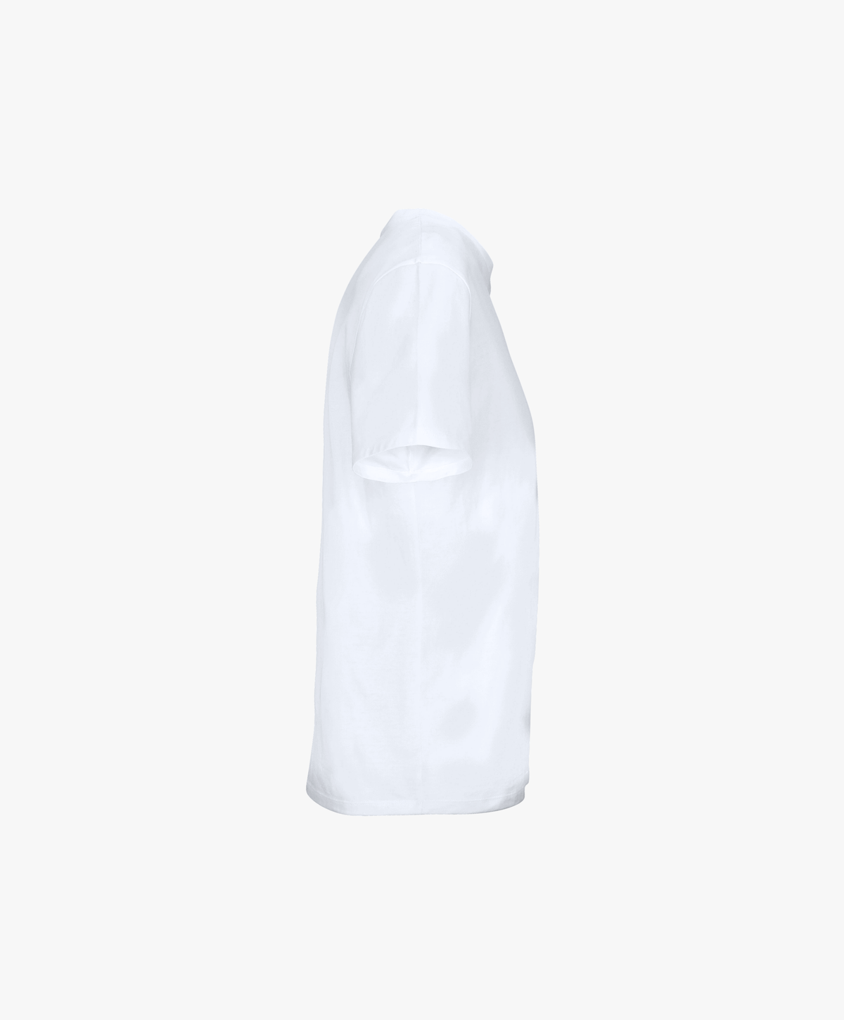 Vue côté droit du t-shirt classique blanc « Tu baises dans mon estime. » Salut Fred