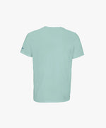 Vue de dos du t-shirt classique bleu opalin Salut Fred de la collection Pride « This is not woke. You are just a dick. »