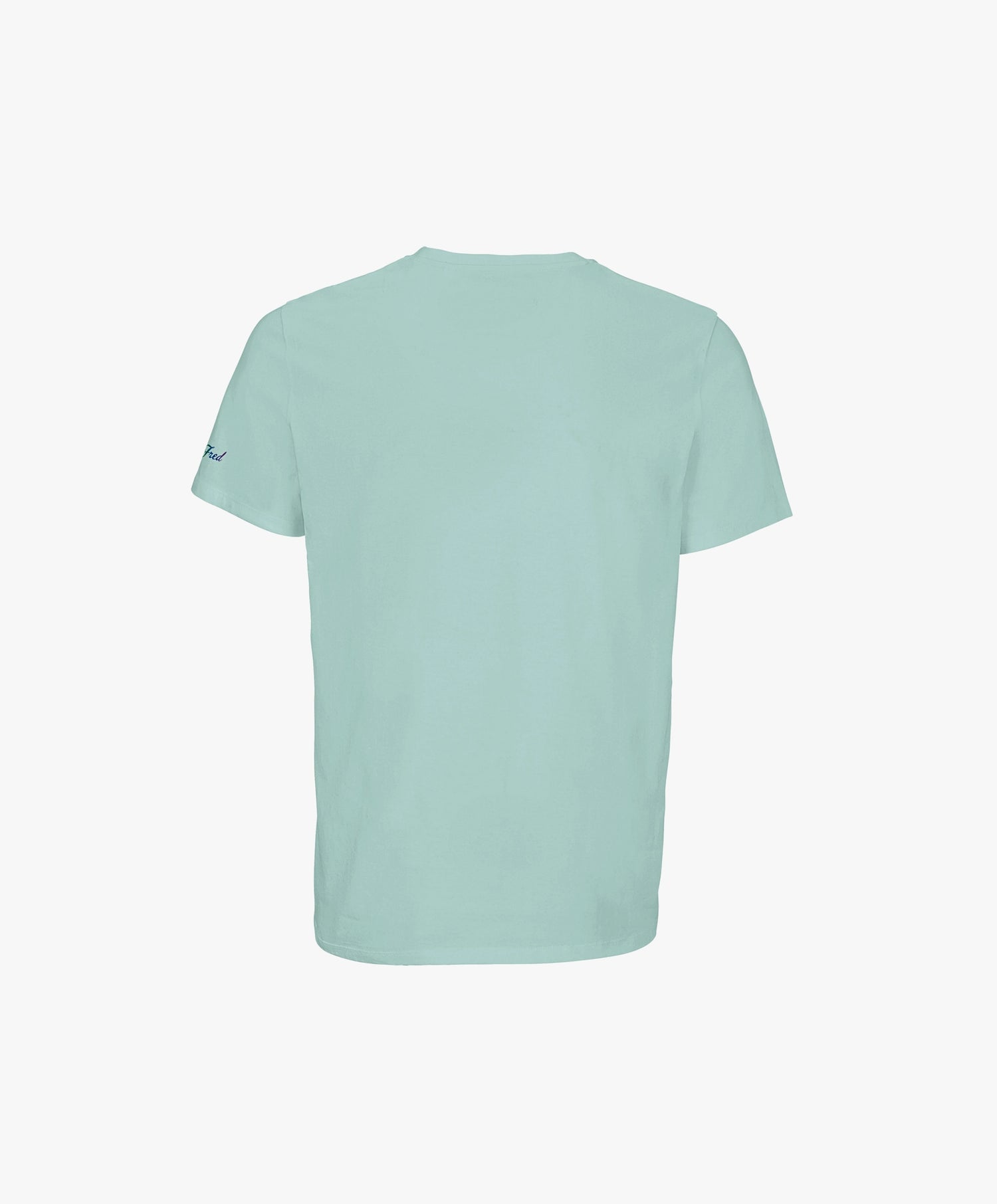Vue de dos du t-shirt classique bleu opalin Salut Fred de la collection Pride « This is not woke. You are just a dick. »