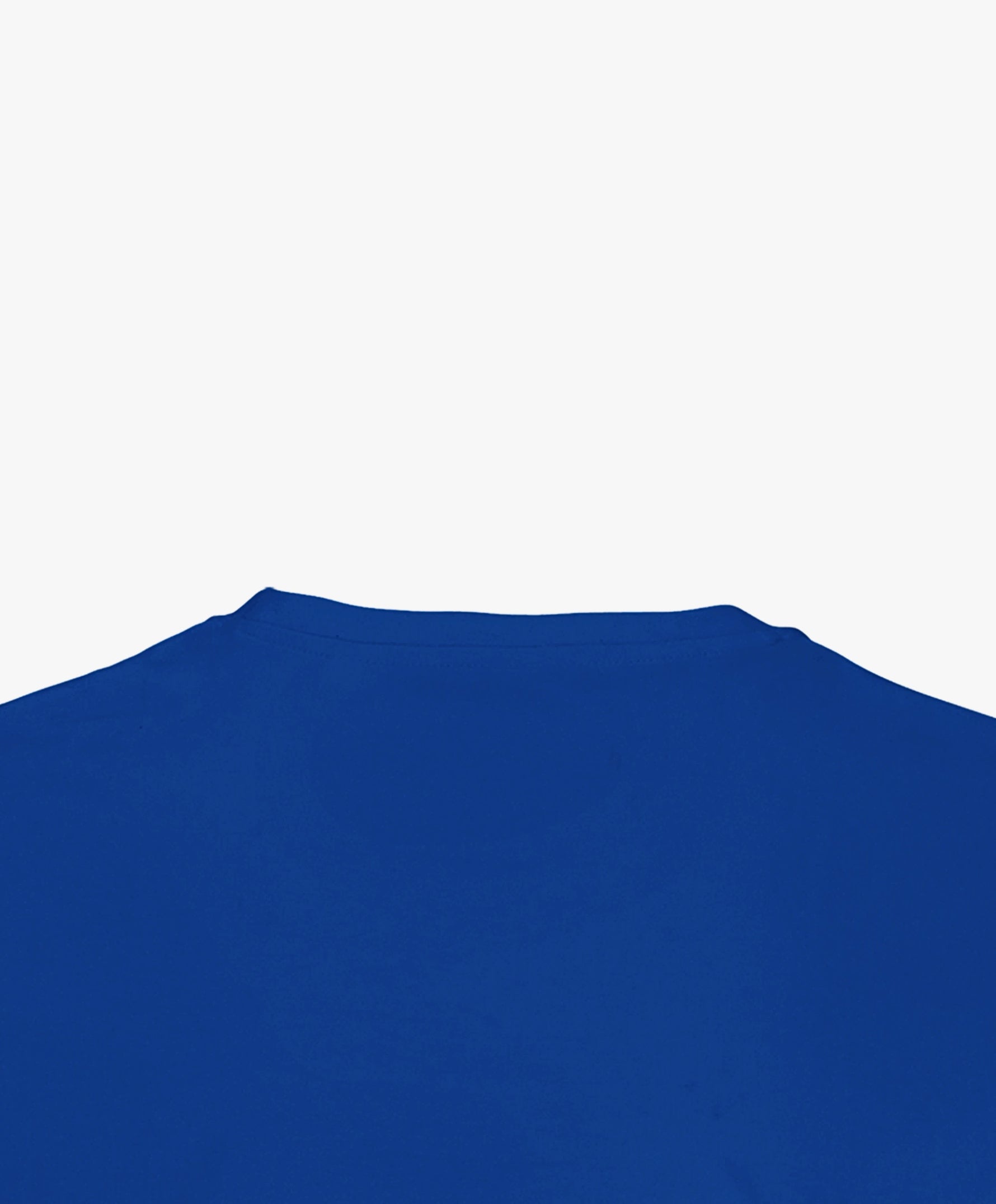 Vue extérieure du col du t-shirt classique bleu Paris Salut Fred de la collection Rues de France