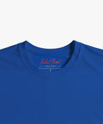 Vue intérieure du col du t-shirt classique bleu Paris Salut Fred de la collection Rues de France