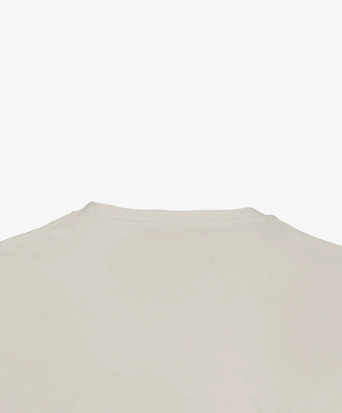 Vue extérieure du col du t-shirt classique écru Salut Fred
