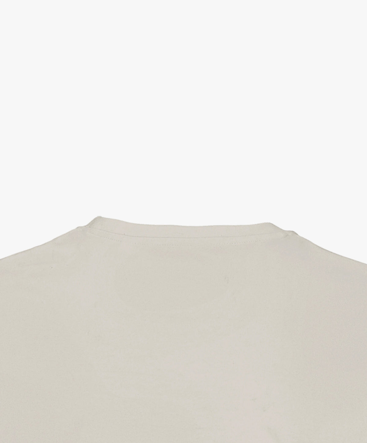 Vue extérieure du col du t-shirt classique écru Salut Fred de la collection Rues de France