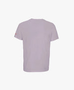 Vue de dos du t-shirt classique lilas « Zizi l’Impératrice » uni au dos avec logo Salut Fred sur la manche gauche.