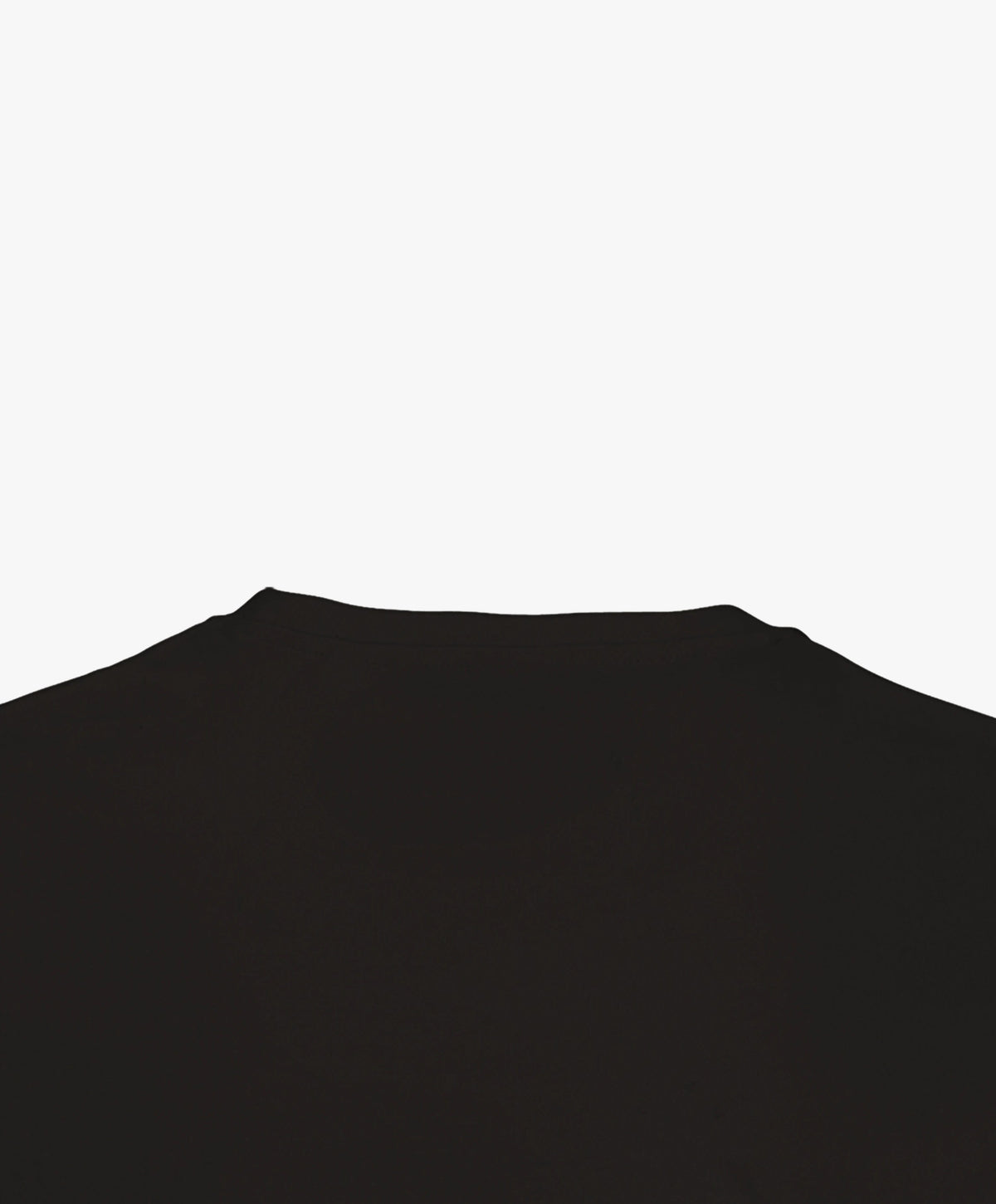 Vue extérieure du col du t-shirt classique noir Salut Fred de la collection Pride « This is not woke. You are just a dick. »