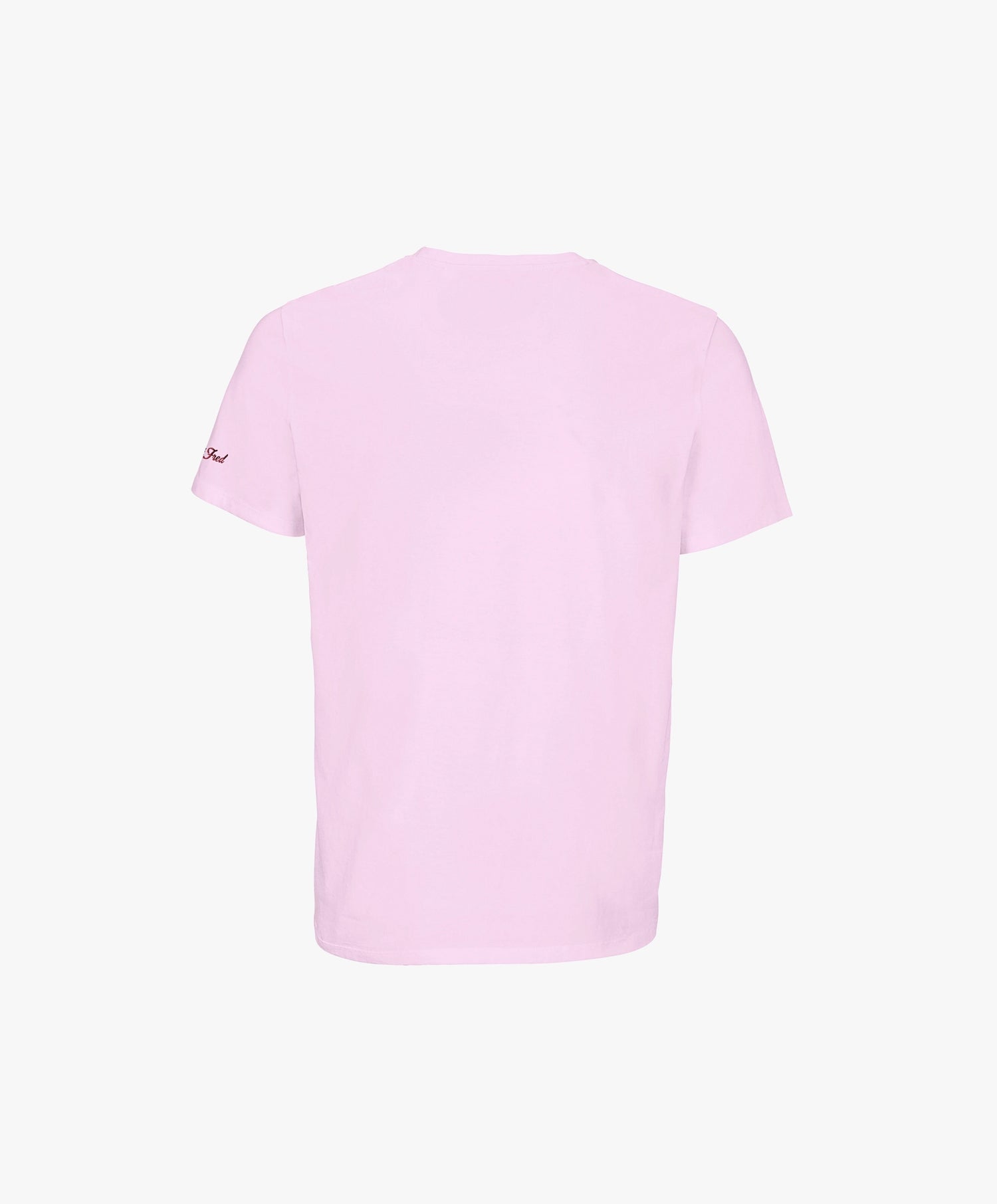 Vue de dos du t-shirt classique rose poudré Salut Fred