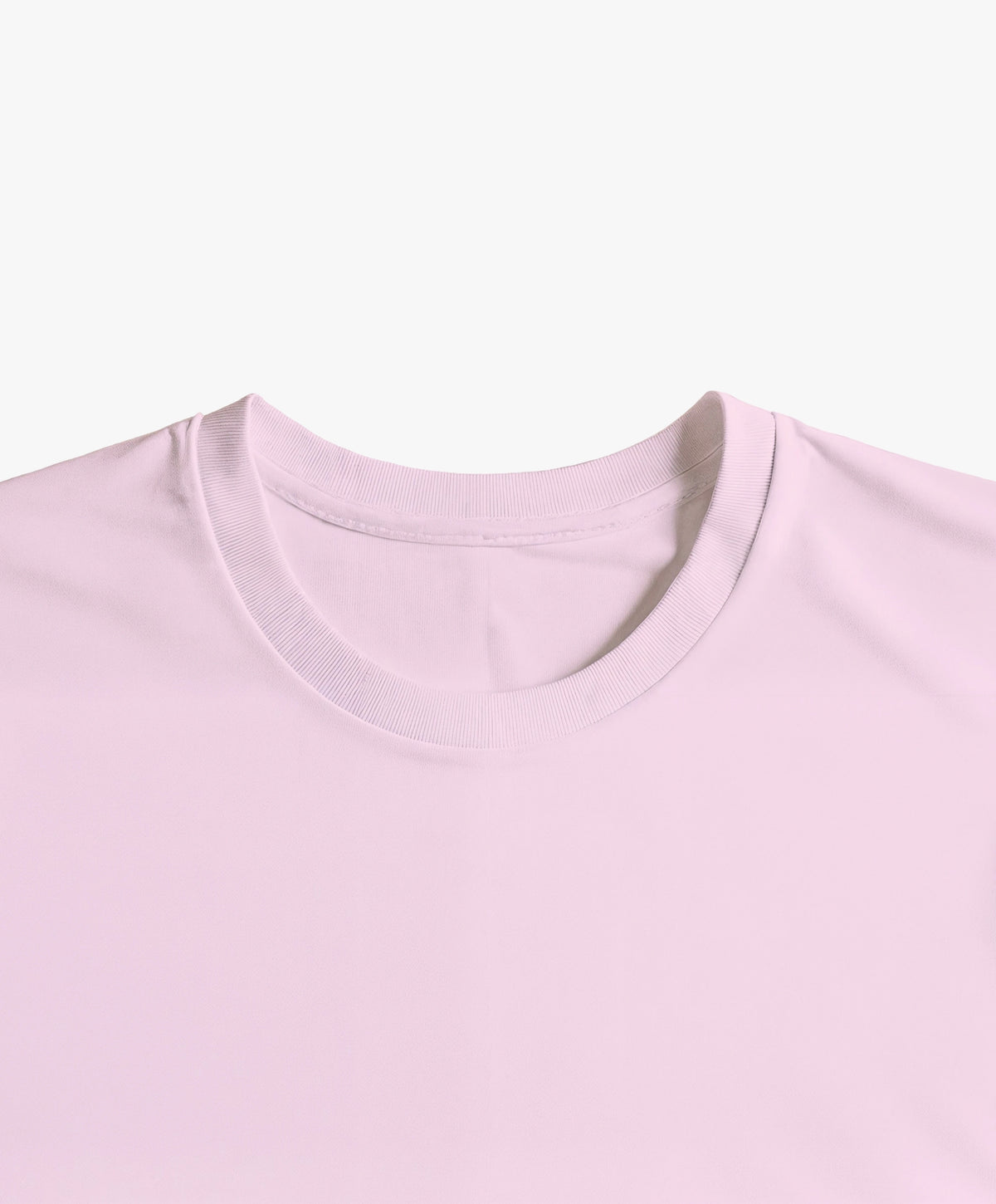 Vue intérieure du col du t-shirt classique rose poudré Salut Fred