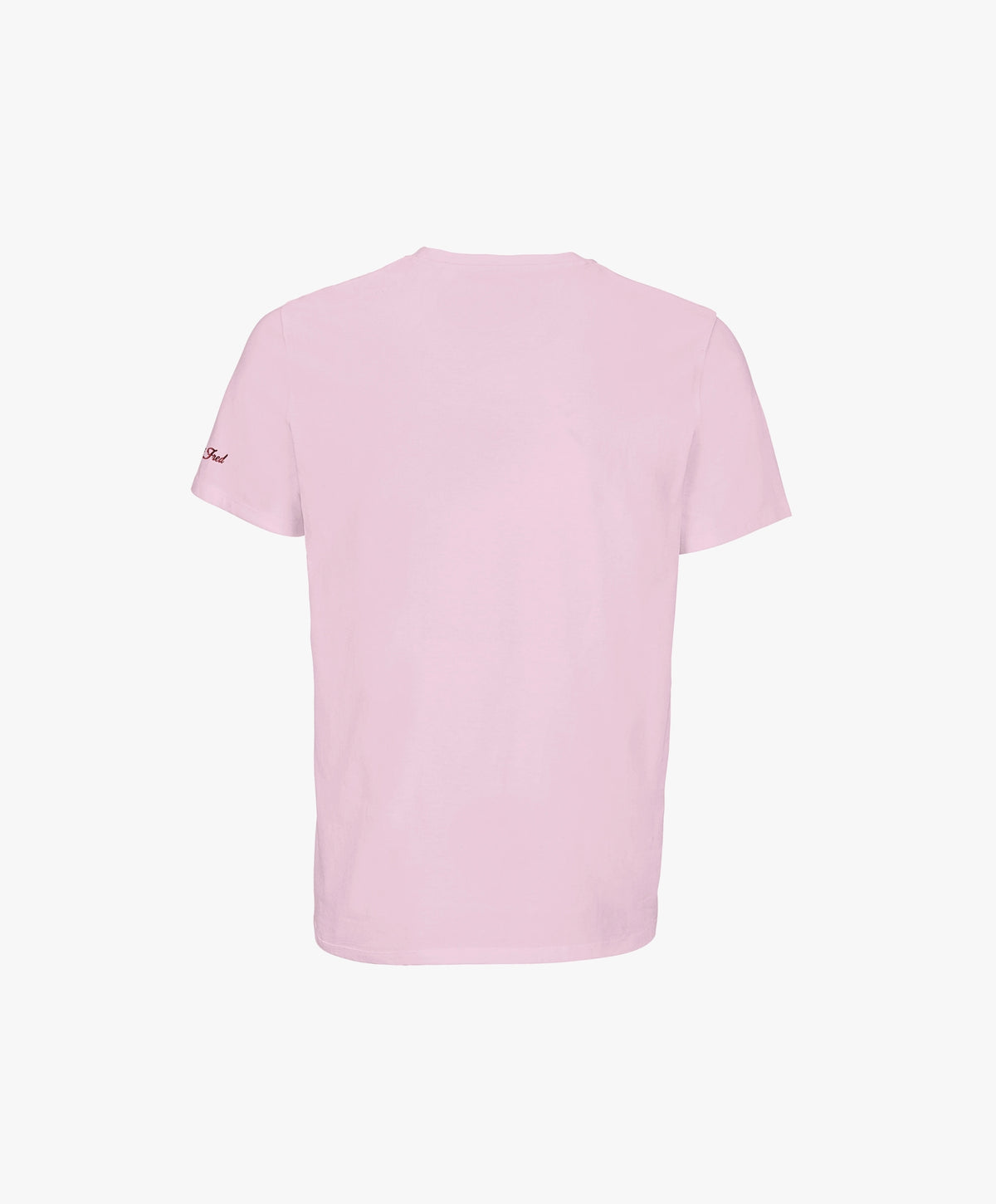 Vue de dos du t-shirt classique rose poudré Salut Fred