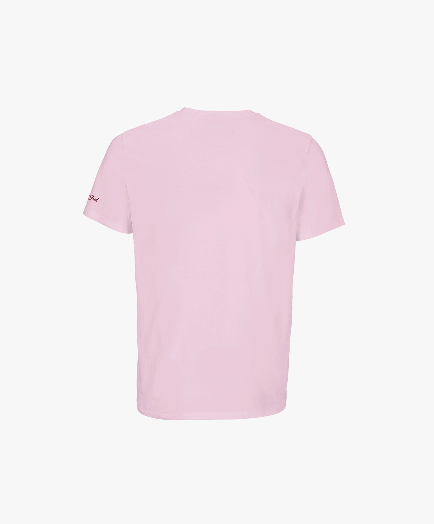 Vue de dos du t-shirt classique rose poudré Salut Fred
