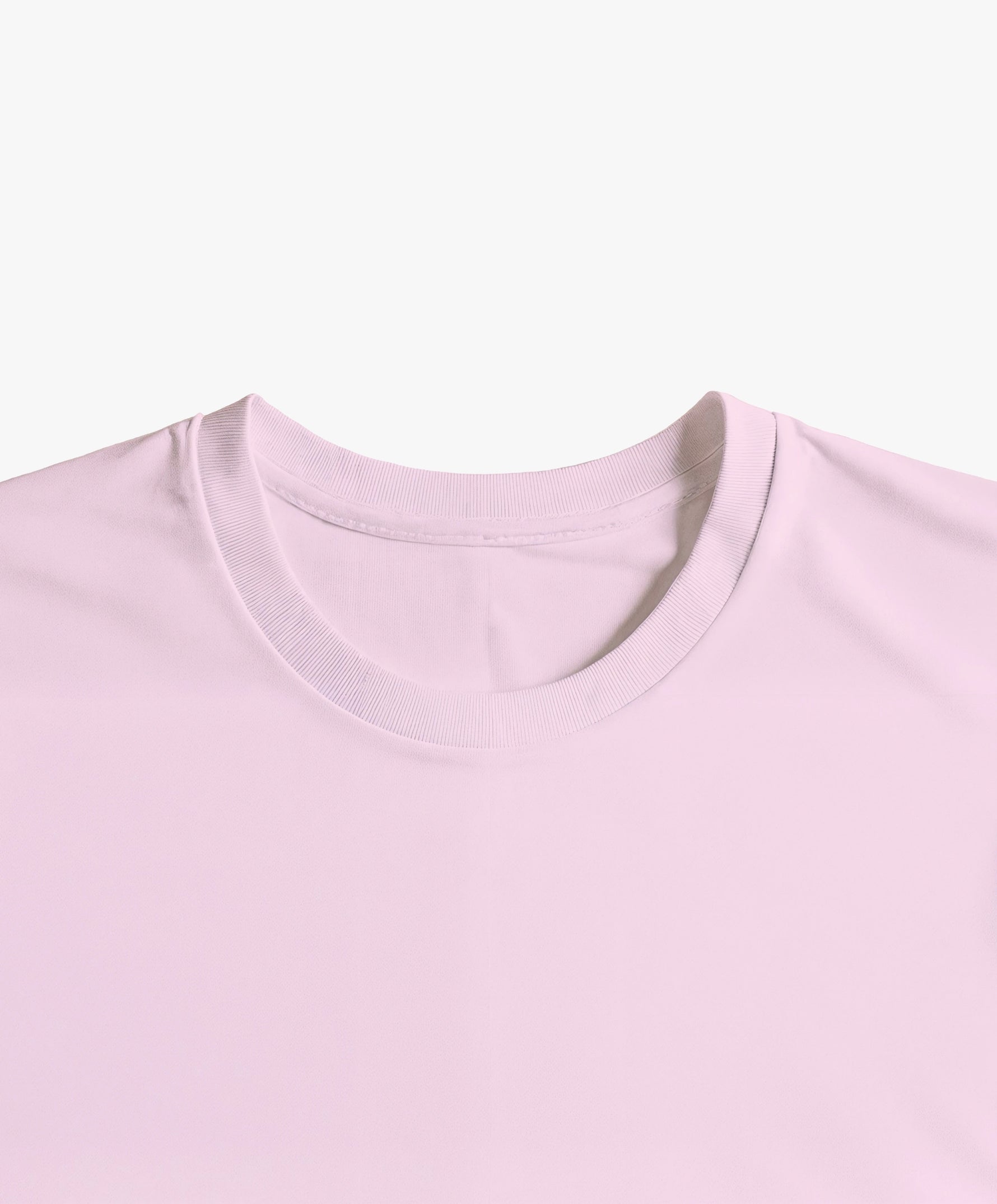 Vue intérieure du col du t-shirt classique rose poudré Salut Fred