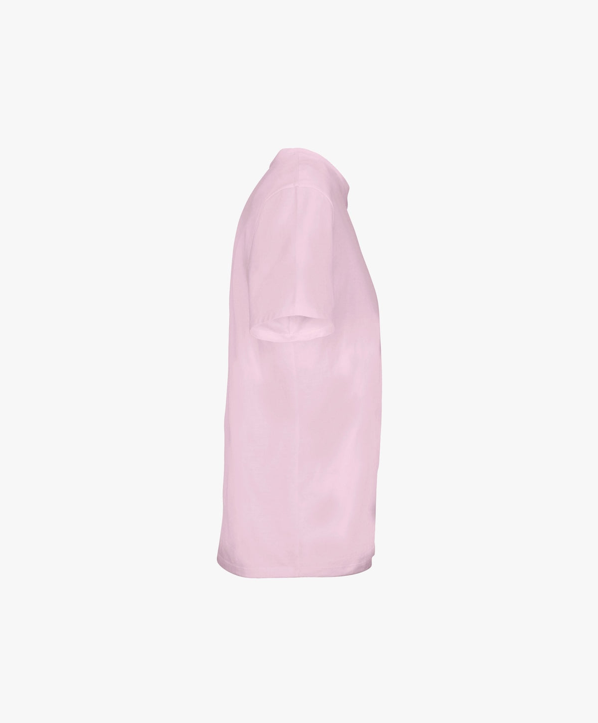 Vue côté droit du t-shirt classique rose poudré « Tu baises dans mon estime. » Salut Fred