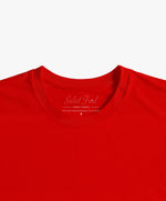 Vue intérieure du col du t-shirt classique rouge Salut Fred