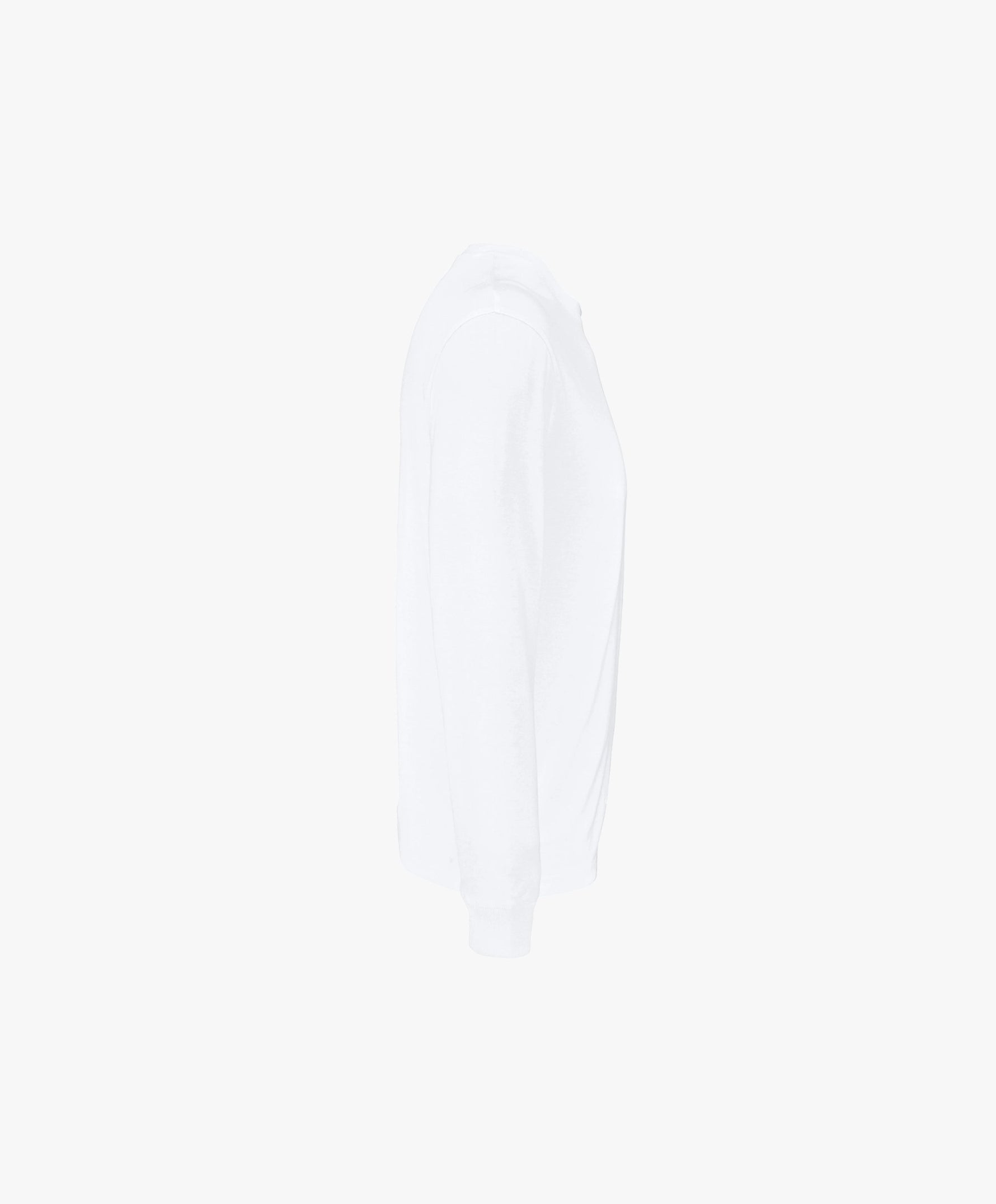 Vue côté droit du t-shirt à manches longues blanc Salut Fred.