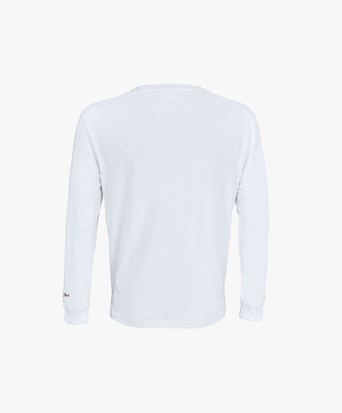 Vue de dos du t-shirt à manches longues blanc Salut Fred.