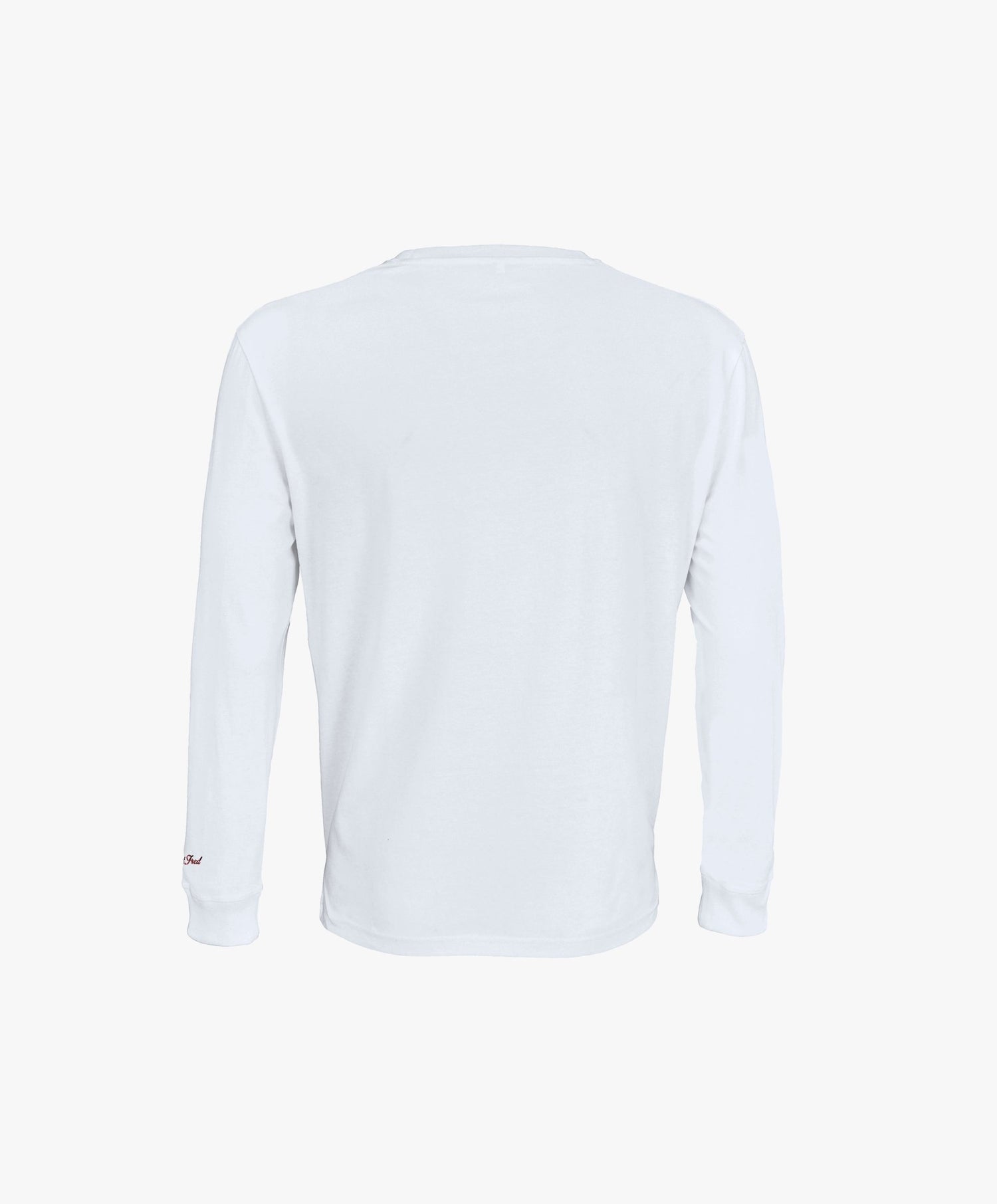 Vue de dos du t-shirt à manches longues blanc Salut Fred.