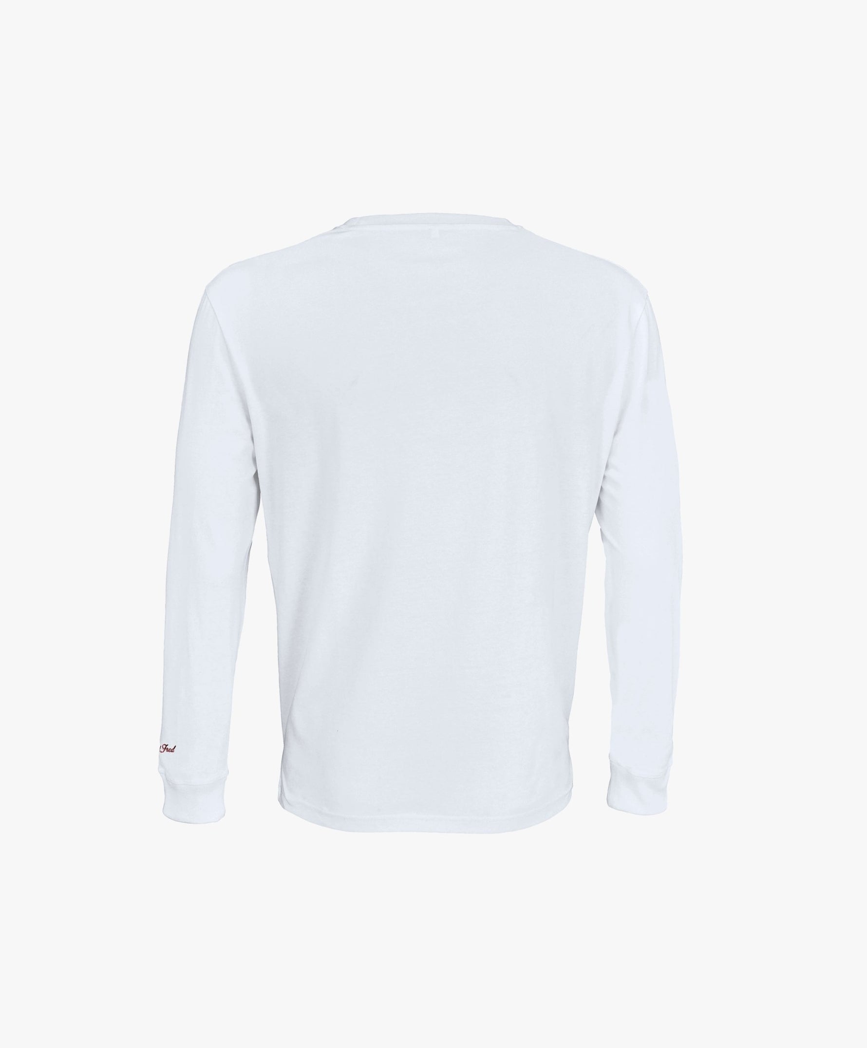 Vue de dos du t-shirt à manches longues blanc Salut Fred.
